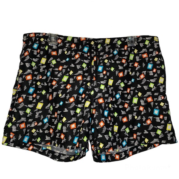 CHUBBIES men's size medium M neon 80s style shapes pockets lined swim trunks